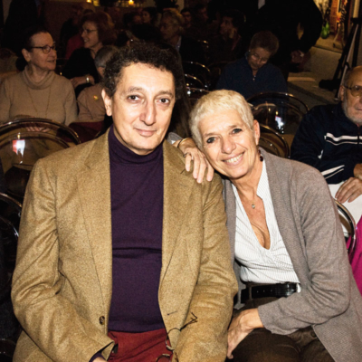 L'attore Sandro Lombardi con Francesca Grassi