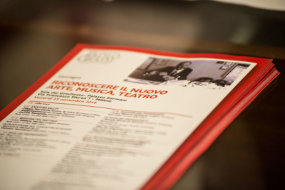 Programma Convegno 2016 “Riconoscere il nuovo: Arte-Musica-Teatro”